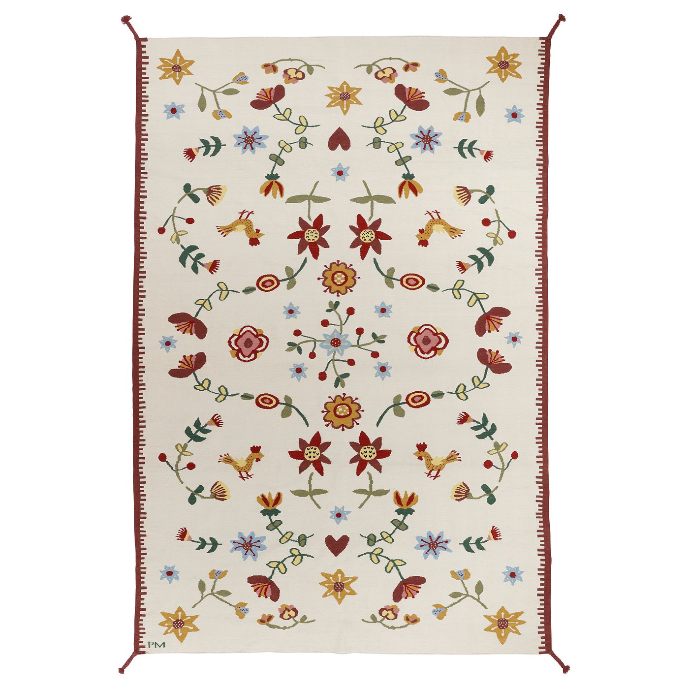 NICKGRÄS rug, flatwoven, multicolour/handmade, 200x300 cm - IKEA