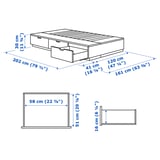 Illustration with measurements for the product: NORDLI.
