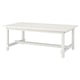 Option: NORDVIKEN white wooden rectangular dining table with extension capabilities.