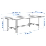 Illustration with measurements for the product: NORDVIKEN.