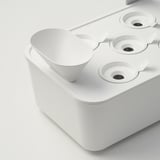 Modern indoor gardening kit with adjustable led lamp, white plastic design, perfect for small spaces.