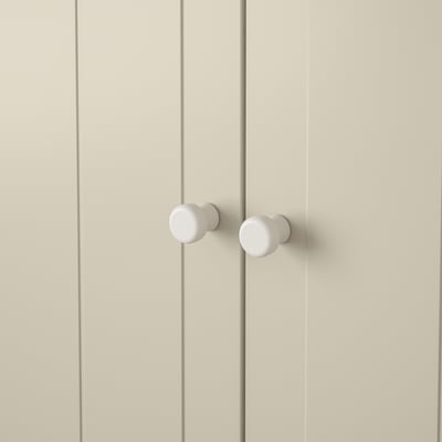 Two wooden knobs: cylindrical, bulbous. Matt finish, beech wood.