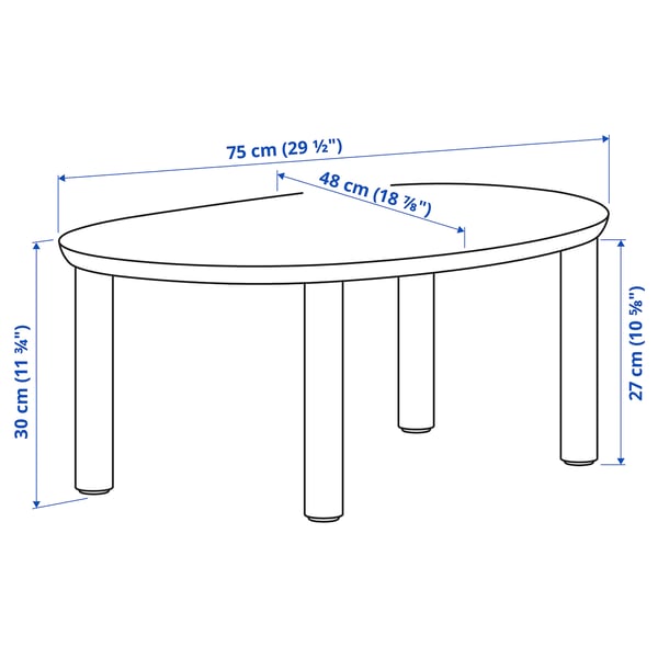 Illustration with measurements for the product: ÖRTRÄSK.