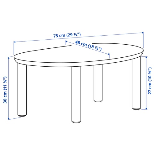 Illustration with measurements for the product: ÖRTRÄSK.