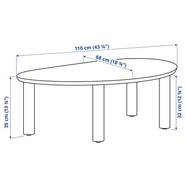 Illustration with measurements for the product: ÖRTRÄSK.