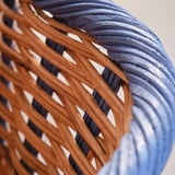 OMMJÄNGE Basket, beige/blue, 40x40x26 cm