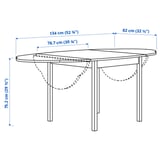 Illustration with measurements for the product: OMMJÄNGE.