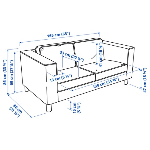 Illustration with measurements for the product: PÄRUP.