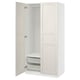 PAX / FLISBERGET Wardrobe combination, white/off-white, 100x60x201 cm