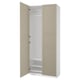 Option: PAX wardrobe: beige, tall, rectangular, two doors wide, one shelf inside, simple design.