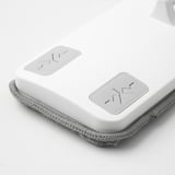 Two white PEPPRIG microfiber flat mop pads with gray edges, designed for effective, water-enhanced cleaning, resting on a white surface.