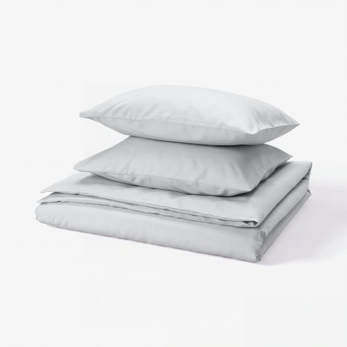 PILTANDVINGE Duvet cover and 2 pillowcases, grey, 240x220/50x60 cm