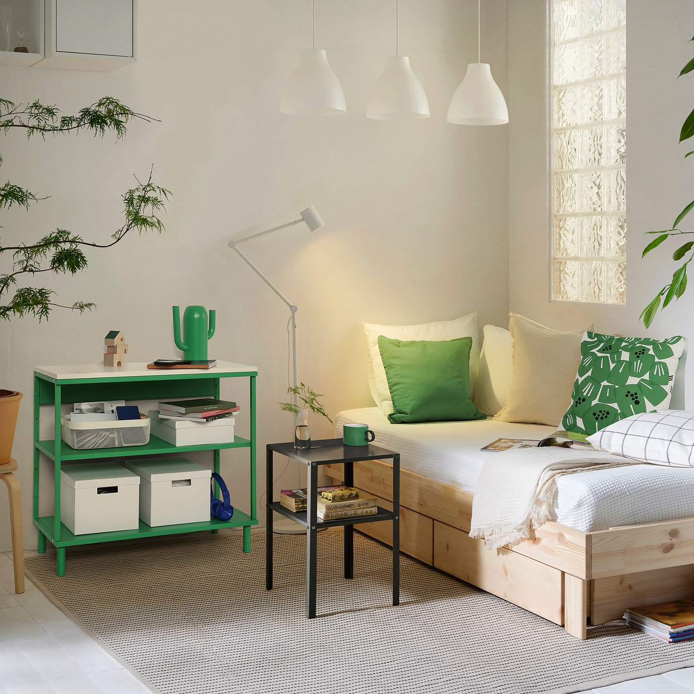 PLATSA open shelving unit, white/green, 80x42x73 cm - IKEA Sweden
