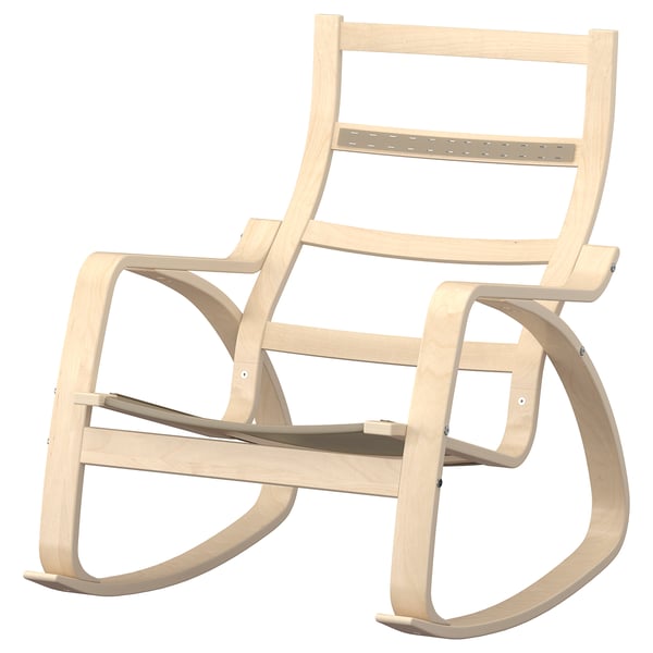 POÄNG Rocking-chair, birch veneer/Grann black