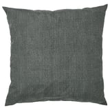Square PROFETBLOMMA throw pillow, anthracite with subtle pattern, recycled polyester.