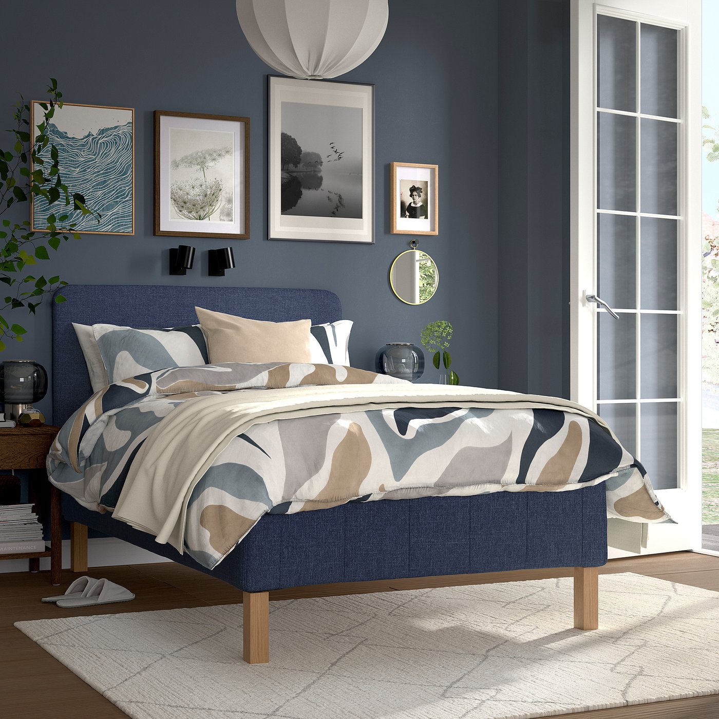 RÅHOLMAR pocket spring mattress bse, 5 zones, incl leg and headboard ...