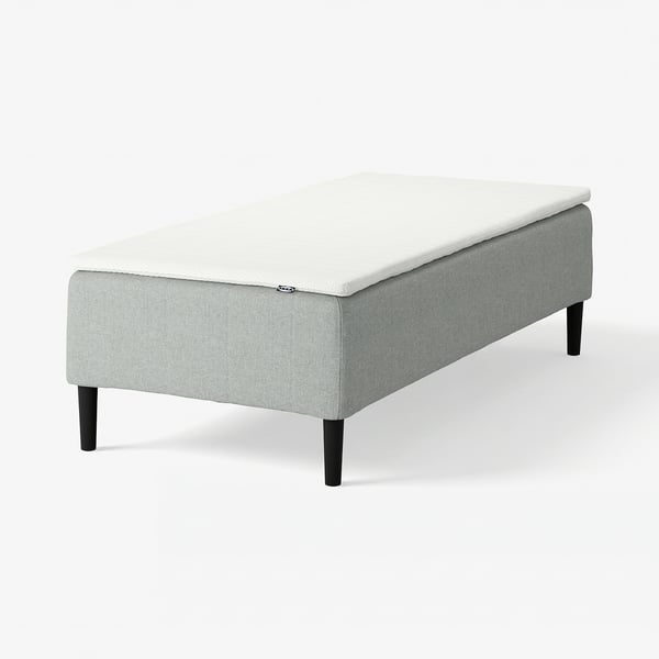 RÅHOLMAR Pocket spring mattress bse, 5 zones, incl leg and mattress pad firm/Tibbleby beige/grey Nisseholm, 80x200 cm