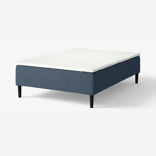 RÅHOLMAR Pocket spring mattress bse, 5 zones, incl leg and mattress pad medium firm/Kilanda dark blue Nordberget, 140x200 cm
