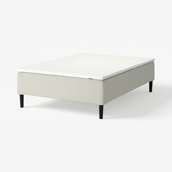 RÅHOLMAR Pocket spring mattress bse, 5 zones, incl leg and mattress pad medium firm/Knisa light beige Nordberget, 140x200 cm