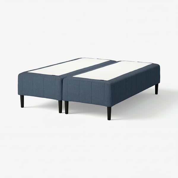 RÅHOLMAR Pocket spring mattress bse, 5 zones, incl leg firm/Kilanda dark blue, 160x200 cm
