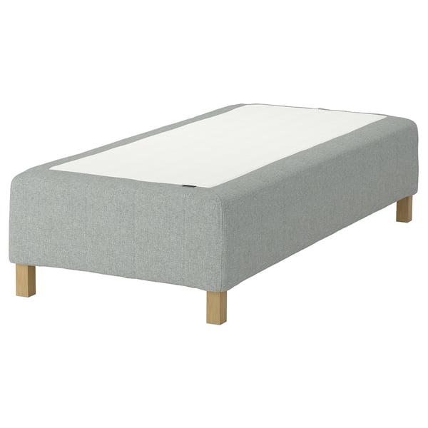 RÅHOLMAR Pocket spring mattress bse, 5 zones, incl leg firm/Tibbleby beige/grey, 90x200 cm