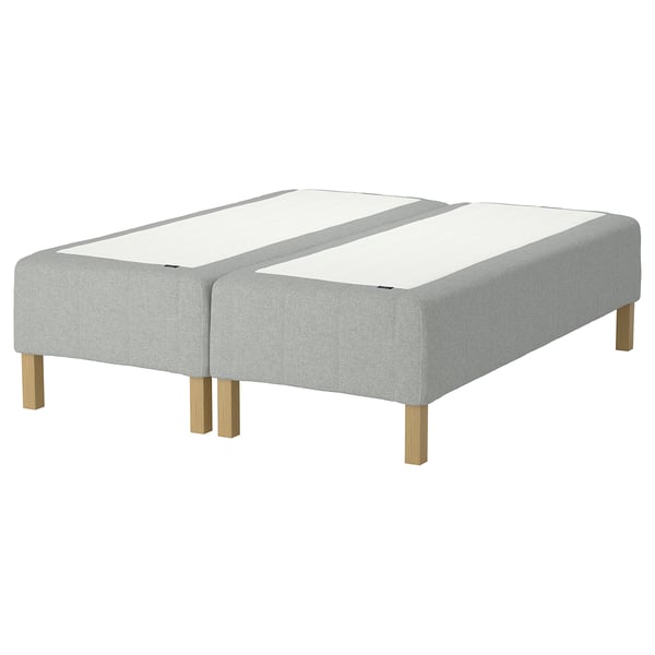 RÅHOLMAR Pocket spring mattress bse, 5 zones, incl leg firm/Tibbleby beige/grey, 180x200 cm