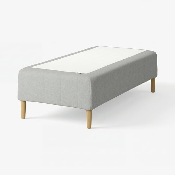 RÅHOLMAR Pocket spring mattress bse, 5 zones, incl leg firm/Tibbleby beige/grey, 80x200 cm
