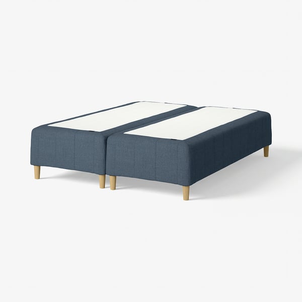 RÅHOLMAR Pocket spring mattress bse, 5 zones, incl leg medium firm/Kilanda dark blue, 180x200 cm