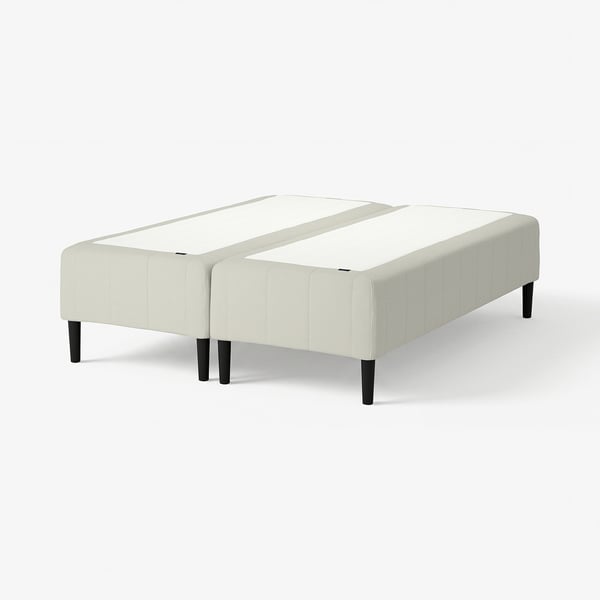 RÅHOLMAR Pocket spring mattress bse, 5 zones, incl leg medium firm/Knisa light beige, 180x200 cm