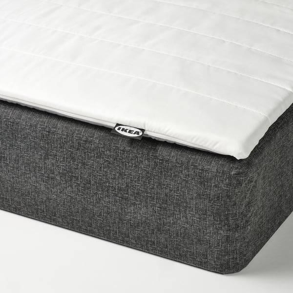 RANDÅSEN Bonnell spring mattress base, incl mattress pad medium firm/Bremanger grey Nopakte, 90x200 cm