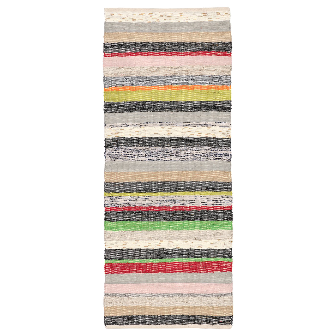 RANGSTRUP rug, flatwoven, handmade/cotton assorted colours, 70x180 cm ...