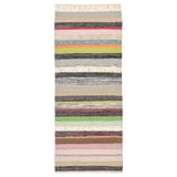 Handwoven RANGSTRUP rug, multicolored stripes, cotton.