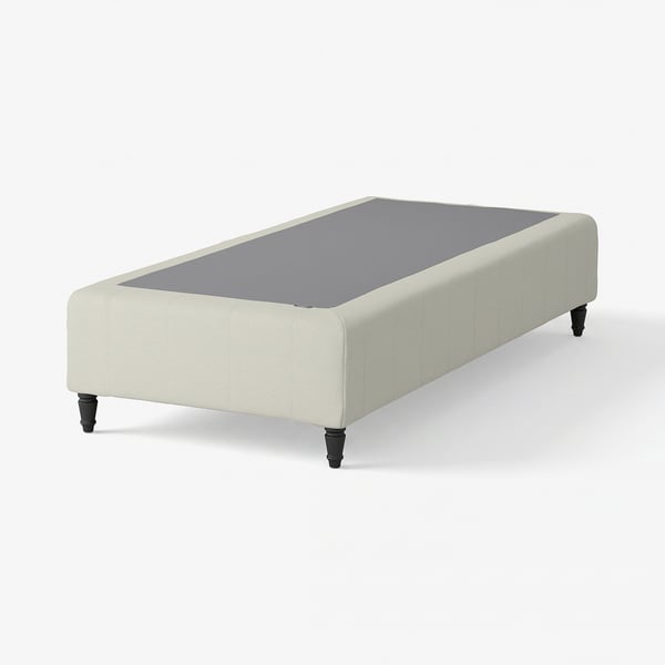 RENFJÄLLET Pocket spring mattress base, incl leg firm/Knisa light beige, 105x200 cm
