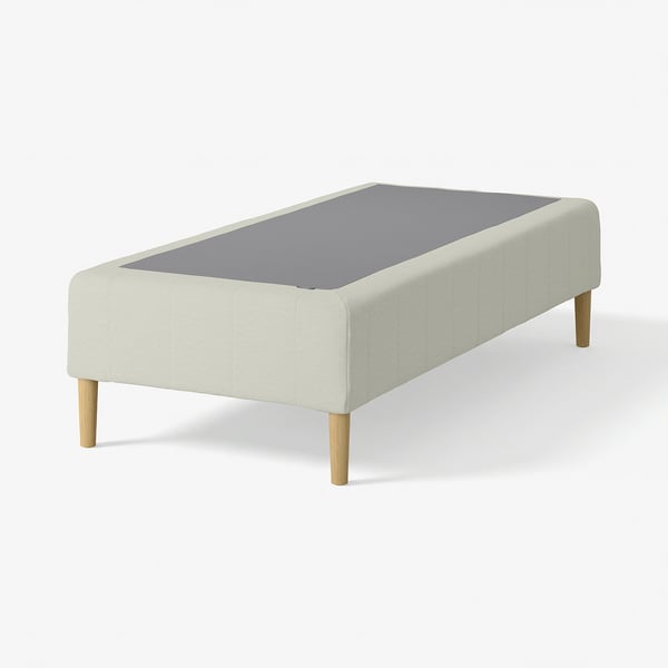RENFJÄLLET Pocket spring mattress base, incl leg medium firm/Knisa light beige, 105x200 cm