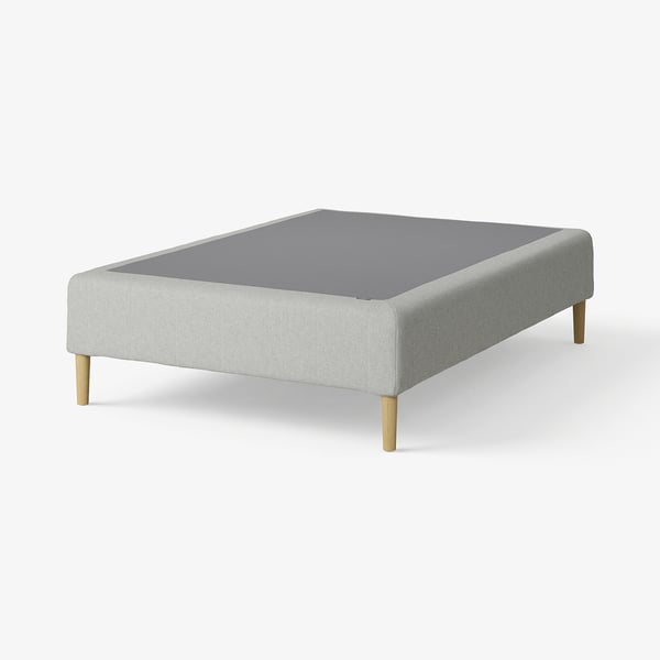 RENFJÄLLET Pocket spring mattress base, incl leg medium firm/Tibbleby beige/grey, 120x200 cm