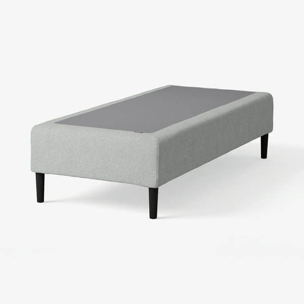 RENFJÄLLET Pocket spring mattress base, incl leg medium firm/Tibbleby beige/grey, 90x200 cm