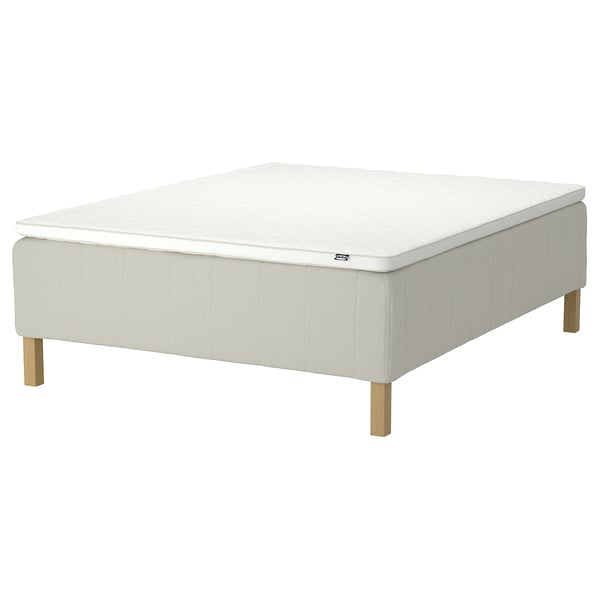 RISHÖJDEN, white mattress, 7 comfort zones, firm edges, pocket springs, removable covers, supportive, zip.