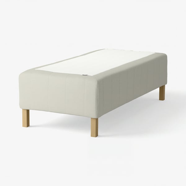 RISHÖJDEN Pocket spring mattress bse, 7 zones, incl leg firm/Knisa light beige, 80x200 cm