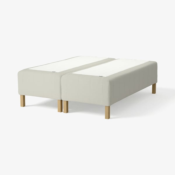 RISHÖJDEN Pocket spring mattress bse, 7 zones, incl leg firm/Knisa light beige, 180x200 cm