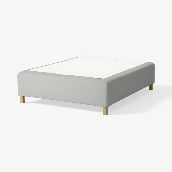 RISHÖJDEN Pocket spring mattress bse, 7 zones, incl leg firm/Tibbleby beige/grey, 160x200 cm
