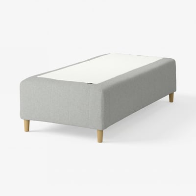 RISHÖJDEN Pocket spring mattress bse, 7 zones, incl leg medium firm/Tibbleby beige/grey, 105x200 cm