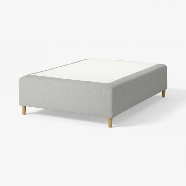 RISHÖJDEN Pocket spring mattress bse, 7 zones, incl leg medium firm/Tibbleby beige/grey, 120x200 cm
