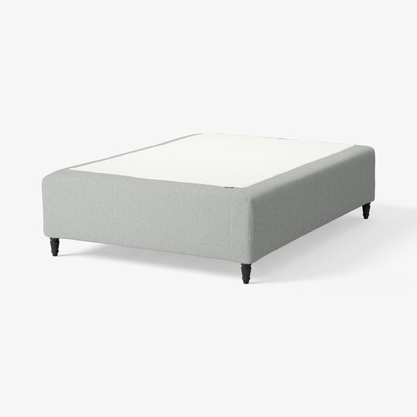 RISHÖJDEN Pocket spring mattress bse, 7 zones, incl leg medium firm/Tibbleby beige/grey, 120x200 cm