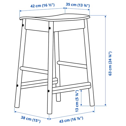Illustration with measurements for the product: RÖNNINGE.