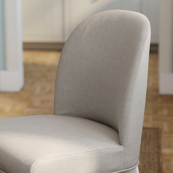 ROSENTORP Ext table+3 chairs+1 swivel chair, ash veneer white/Kilanda light beige white, 110/155 cm