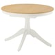 ROSENTORP Extendable table, ash veneer/white, 110/155 cm