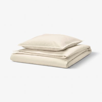 RUNDHAGTORN Duvet cover and pillowcase, beige, 150x200/50x60 cm