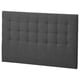 Grey RYKKINN headboard, soft padded rectangular design, upholstered in polyester.