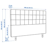 Illustration with measurements for the product: RYKKINN.
