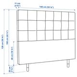 Illustration with measurements for the product: RYKKINN.